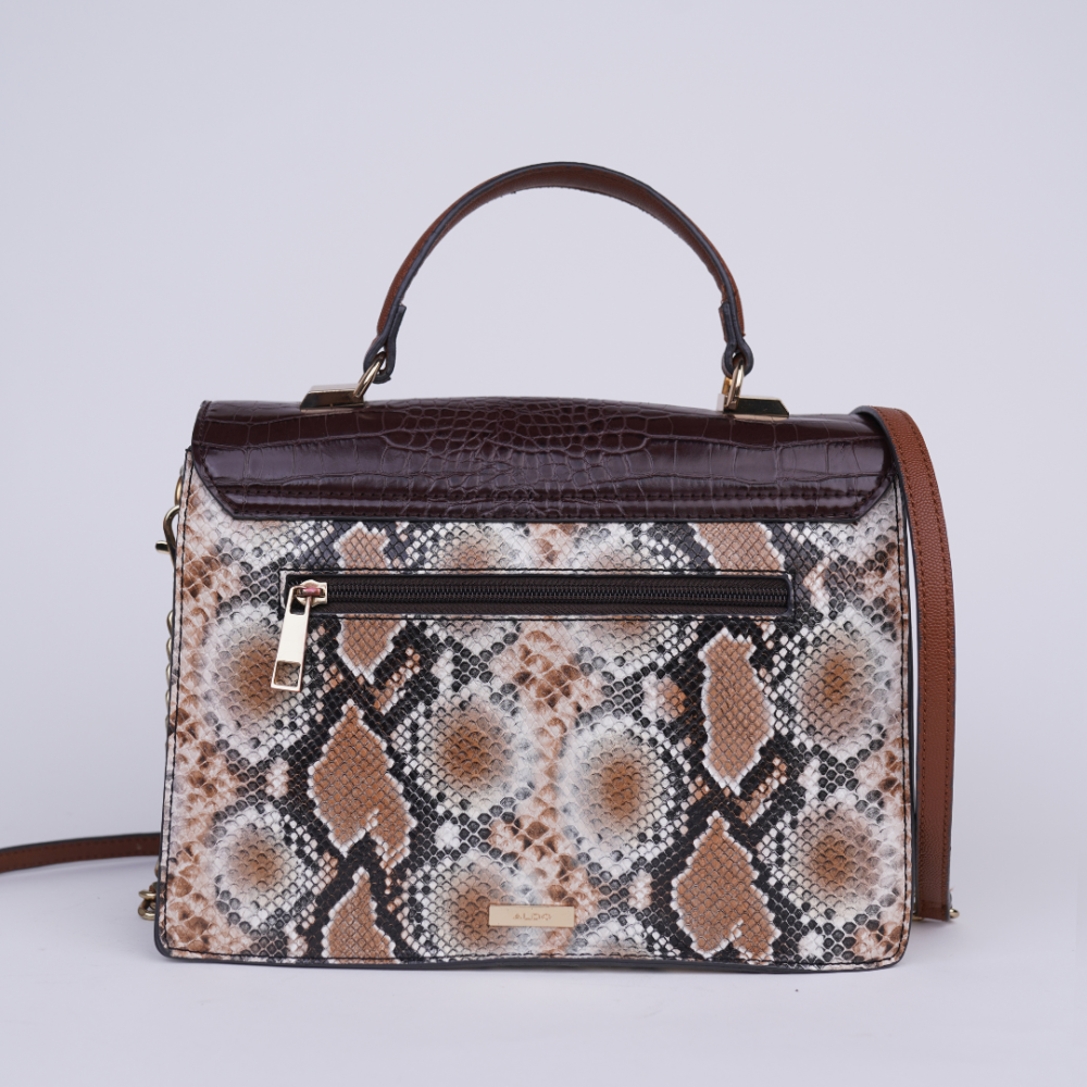 Aldo Clairea Brown/Reptile Print Top Handle Sling Bag - Image 2