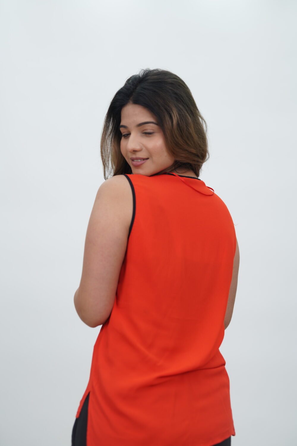 Zara Orange Sleeveless Top - Image 2