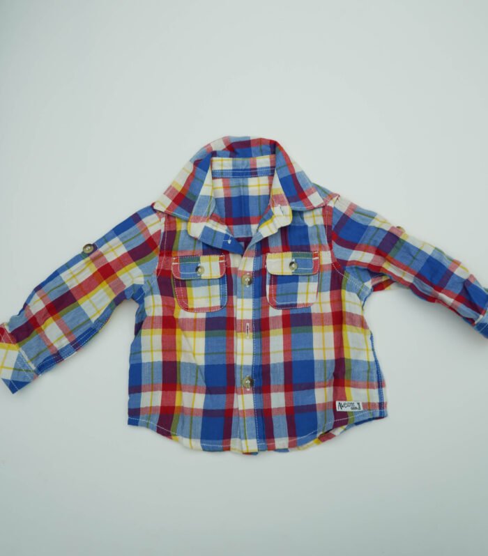 Mothercare Multicolored Checkd Cotton Long Sleeves Shirt