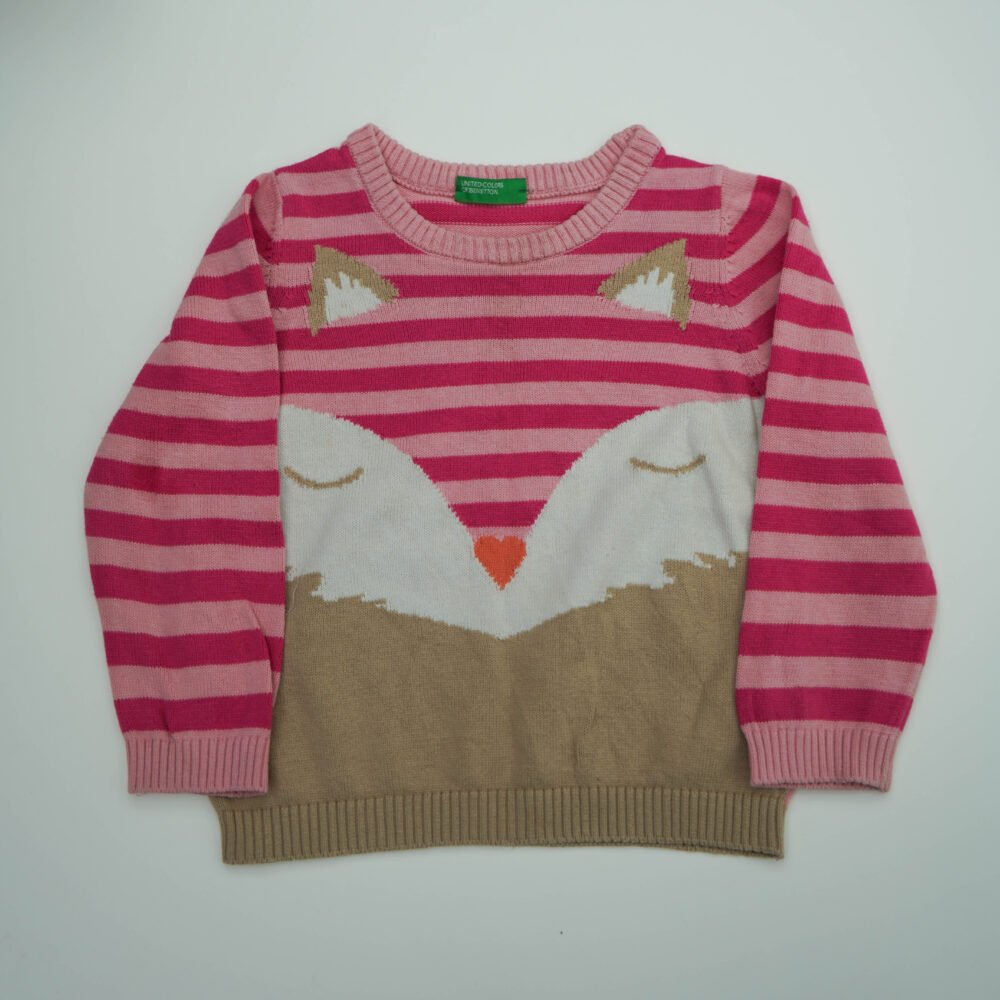 United Colors Of Benetton Pink Printed Sweater