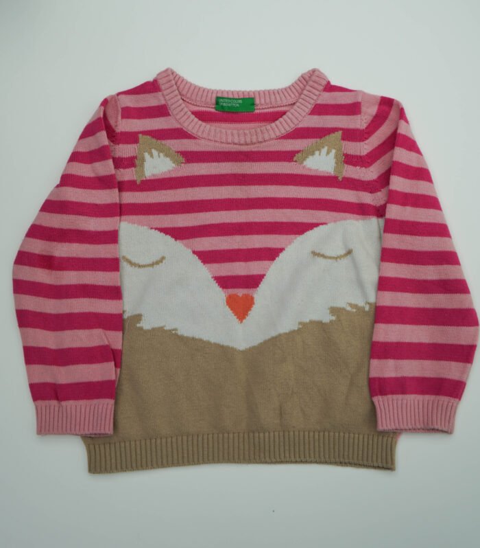 United Colors Of Benetton Pink Printed Sweater