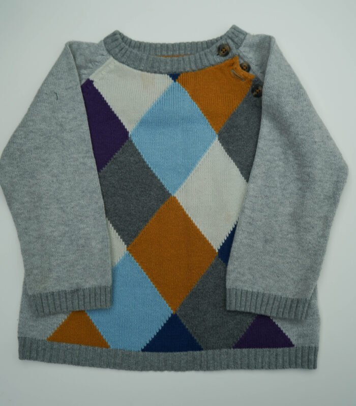 H&M Grey Printed Sweater