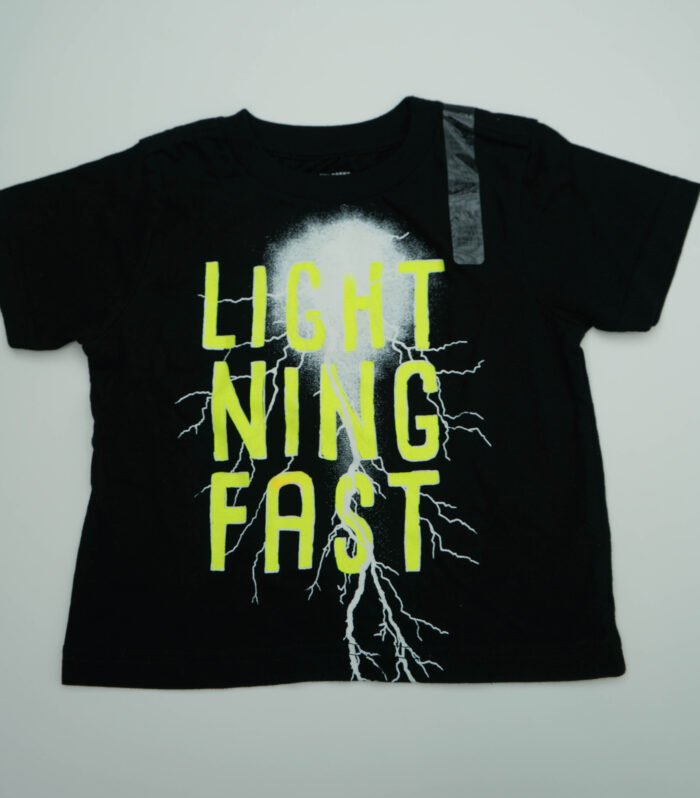The Children’s Place Black With Glow In The Dark Print Cotton Round Neck T-Shirt