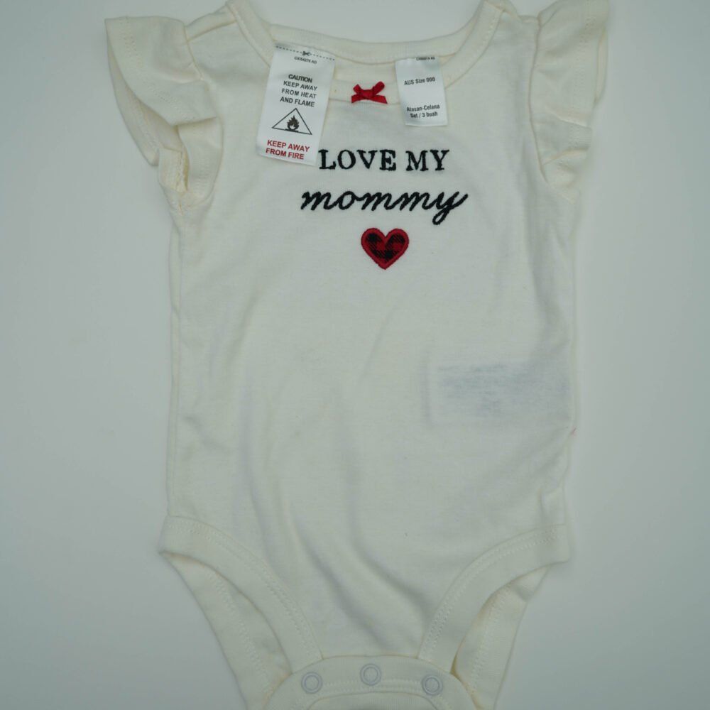 Carter’s Flutter Sleeves White Cotton Romper