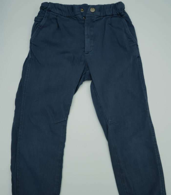 ZARA Navy Blue Denim Stretchable Jeans With Elastic Waistband