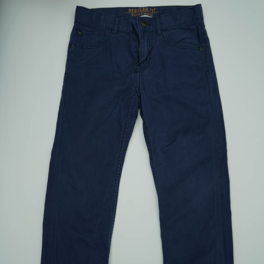 H&M Navy Blue Cotton Trouser