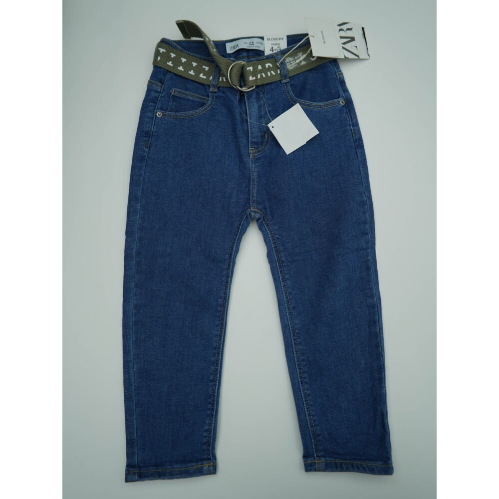 ZARA Blue Denim Jeans With Belt