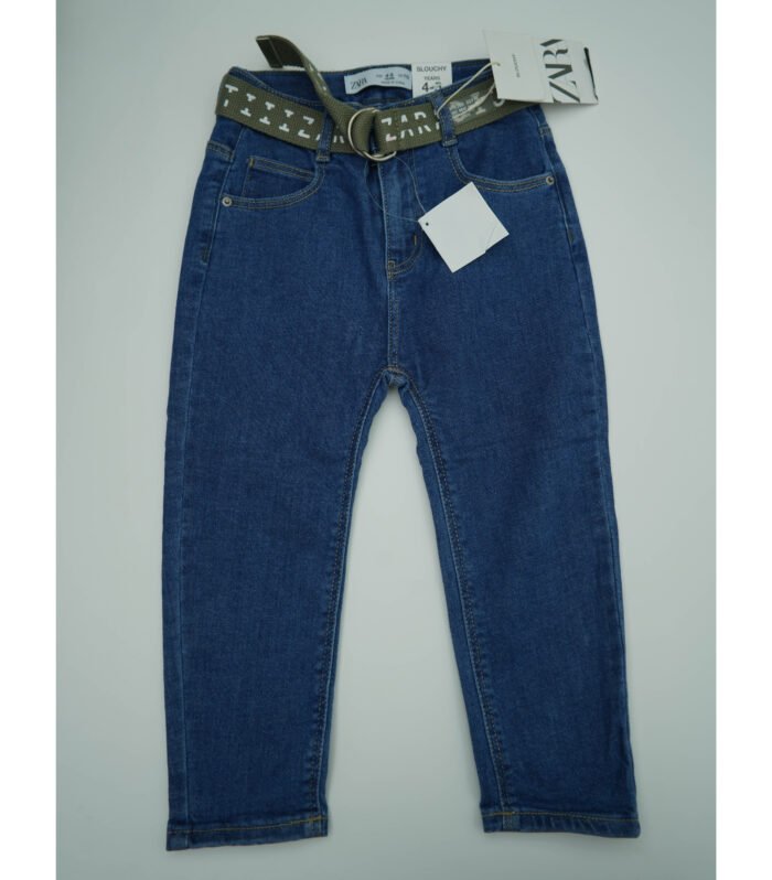 ZARA Blue Denim Jeans With Belt