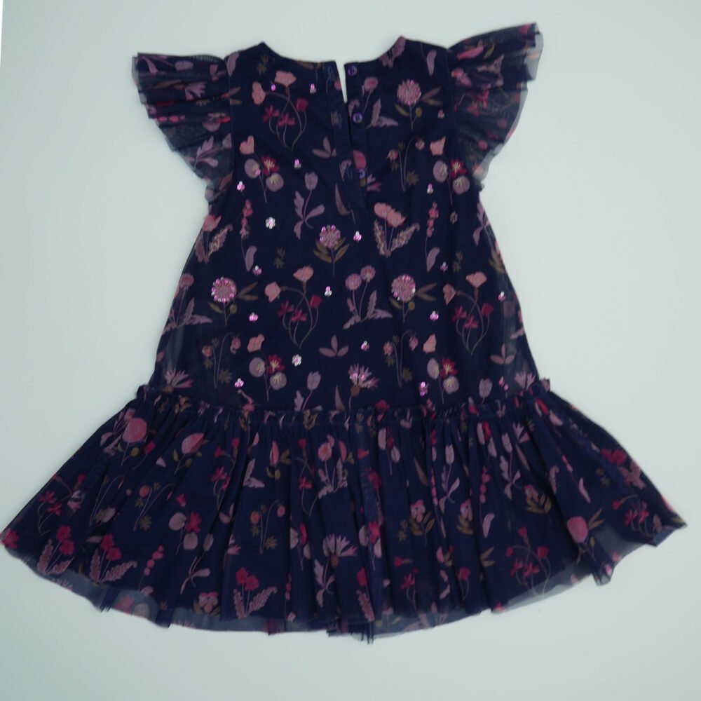 NEXT Blue Printed Net Dress - Image 2