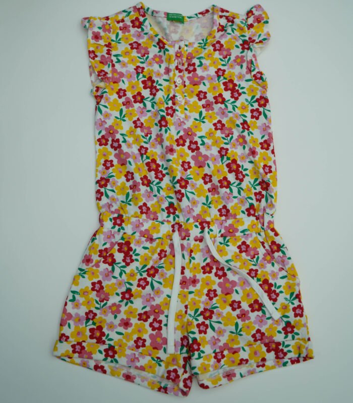 United Colors Of Benetton White Printed Jumpsuit