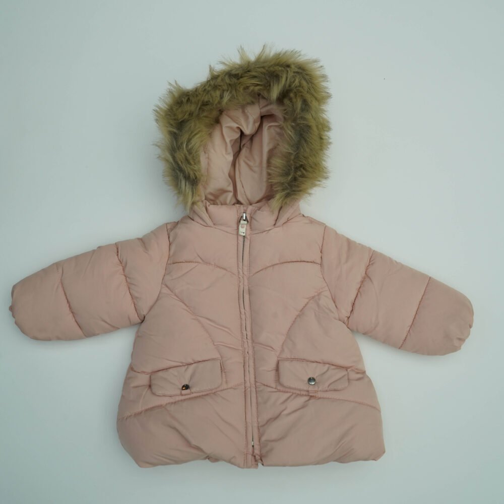 ZARA Pink Hooded Puffer Jacket