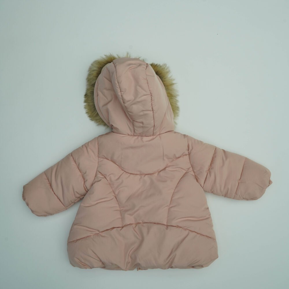 ZARA Pink Hooded Puffer Jacket - Image 2