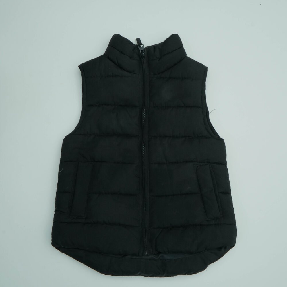 The Children’s Place Black Cut Sleeves Padded Jacket