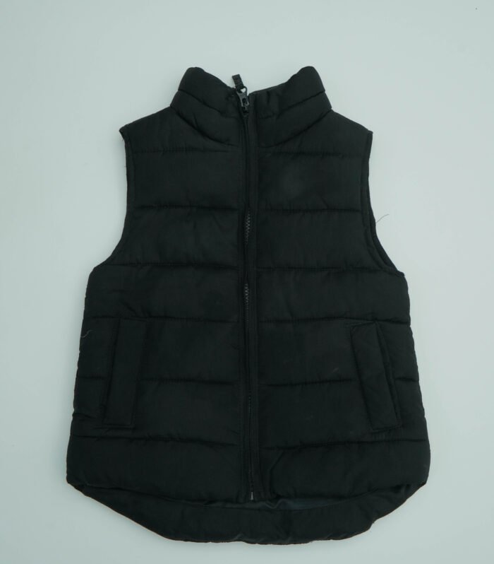 The Children’s Place Black Cut Sleeves Padded Jacket