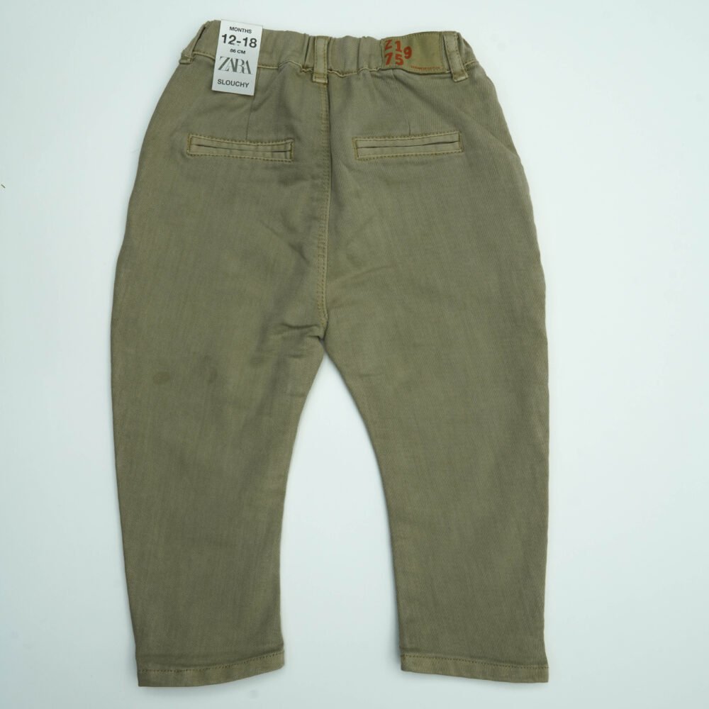 ZARA Beige Slouchy Jeans with Elastic Waistband - Image 2