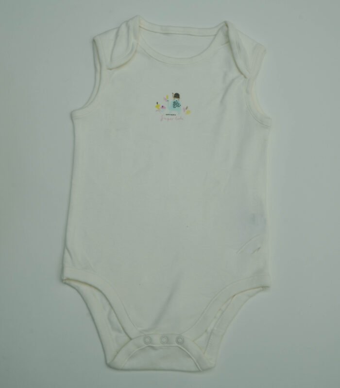 Mothercare White Cut Sleeves Romper