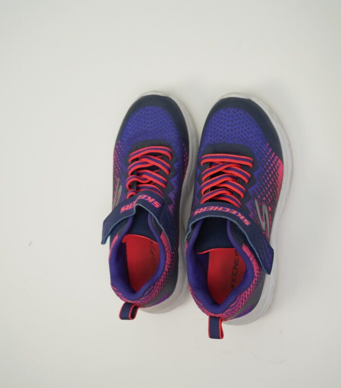 Navy Mesh Multi Trim Flat Gore And Strap Casual Sporty Sneaker
