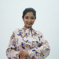 M&S Peach Printed Satin Shirt