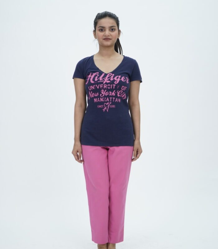 Tommy Hilfiger Navy Blue V Neck T-Shirt