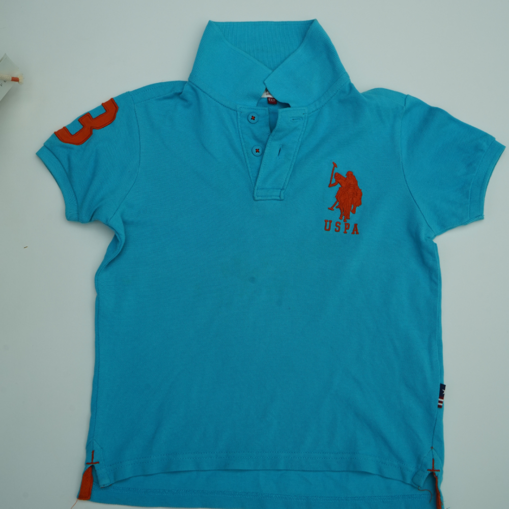 U.S. POLO ASSN Blue Polo Neck T-Shirt