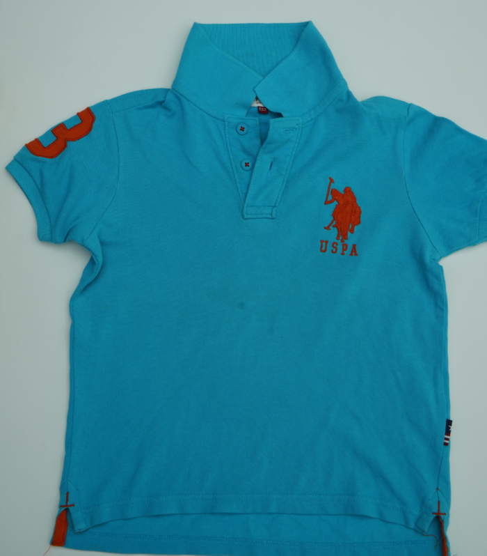 U.S. POLO ASSN Blue Polo Neck T-Shirt