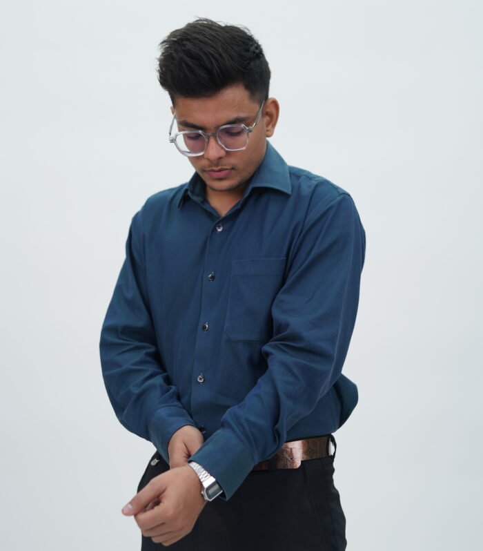 Louis Philippe Blue Long Sleeves Shirt