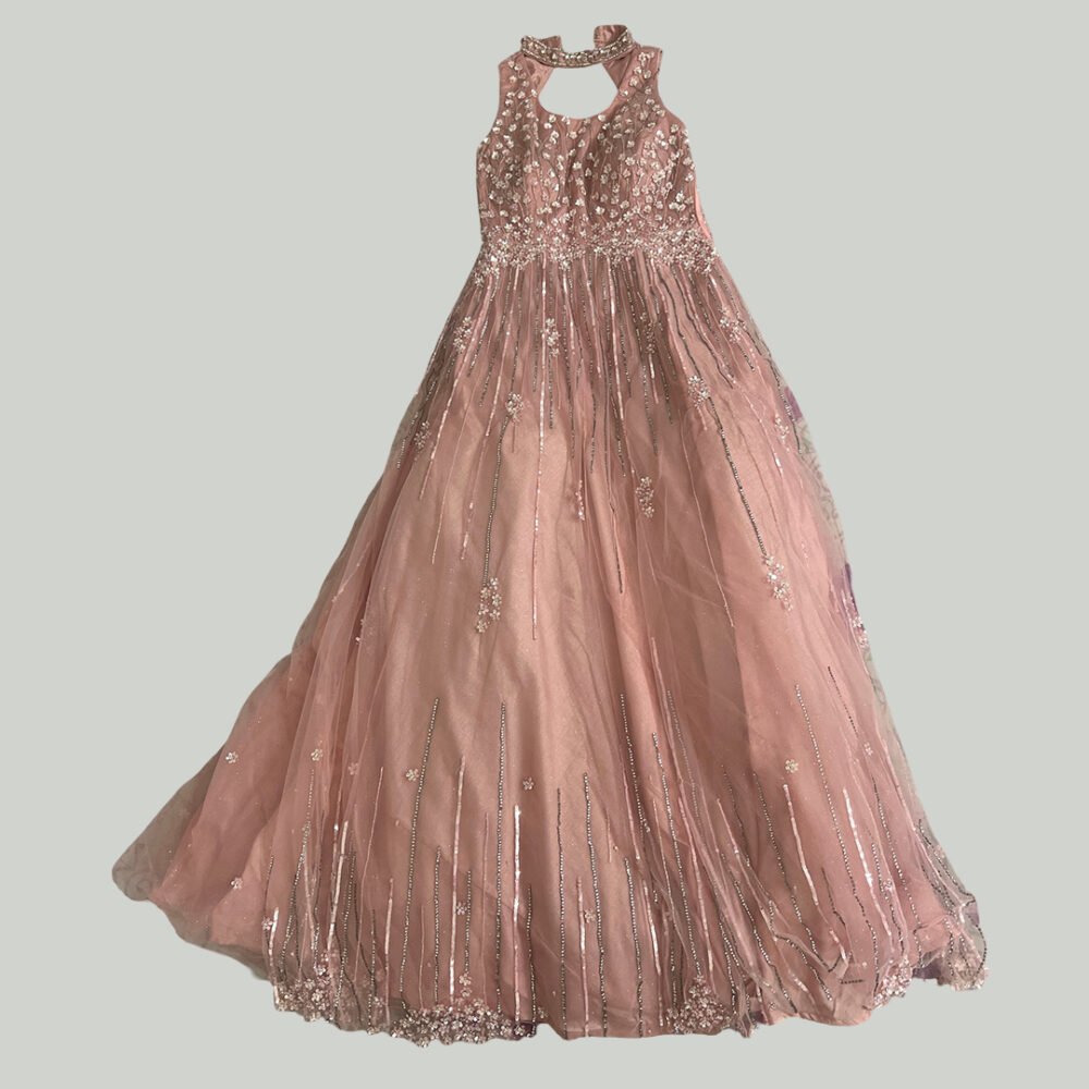 Pink Net Gown - Image 2