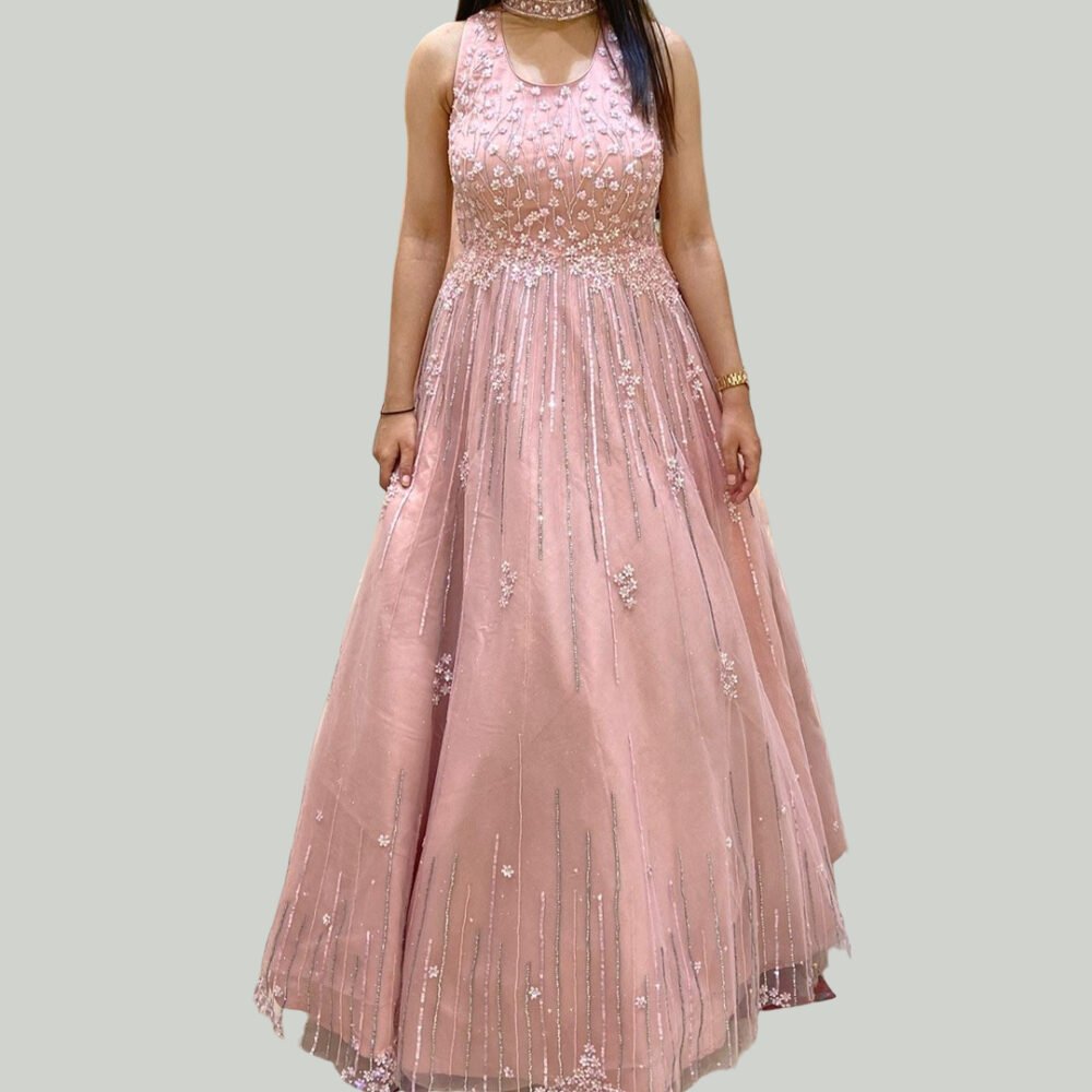 Pink Net Gown
