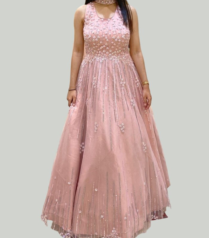 Pink Net Gown