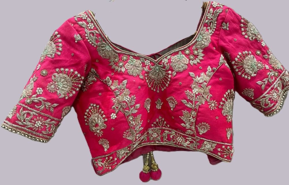 Royal Zari Embroidered Lehenga Set with Net Dupatta - Image 10